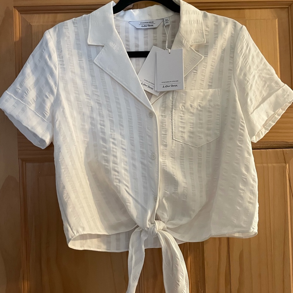 NWT & Other Stories White Button Up Top